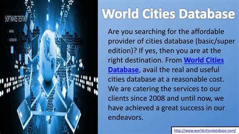 World Cities Database download .